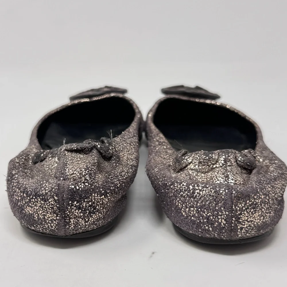 Tory Burch “Reva” Vintage Metallic Ballet Flats – Size 5